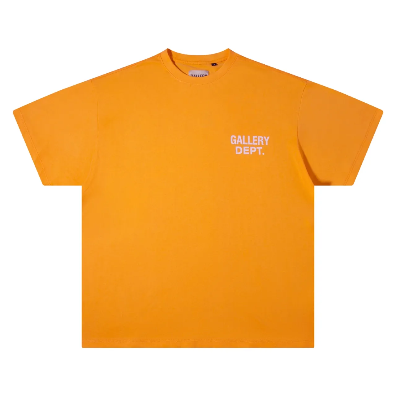 p90 650#Gallery Dept New new color matching classic basic letter LOGO basic slogan round neck short-sleeved T-shirt pure cotton Tee gray black light gray pink orange S～XL